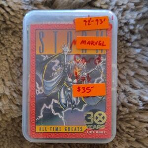 Marvel X-Men Storm Card with Red and Yellow Accents